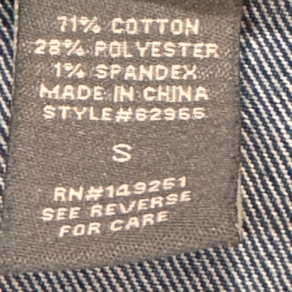 Kate & Mallory Women's Moto Denim Jacket Size Small - Picture 6 of 6